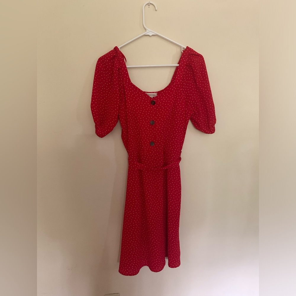 Monteau Red Polkadot Dress